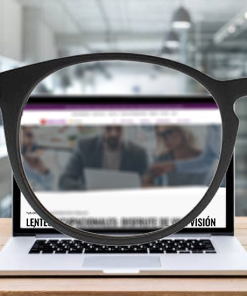 Visión con gafas de cerca